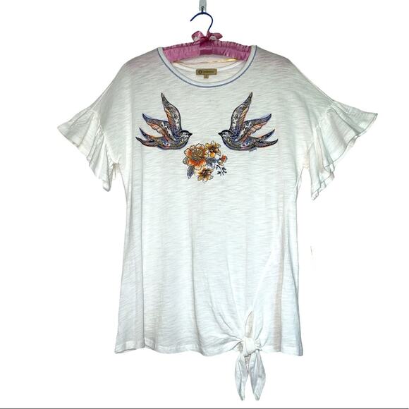 Democracy LoveBird Short Bell Sleeve T-Shirt Size Small NEW - Picture 1 of 7